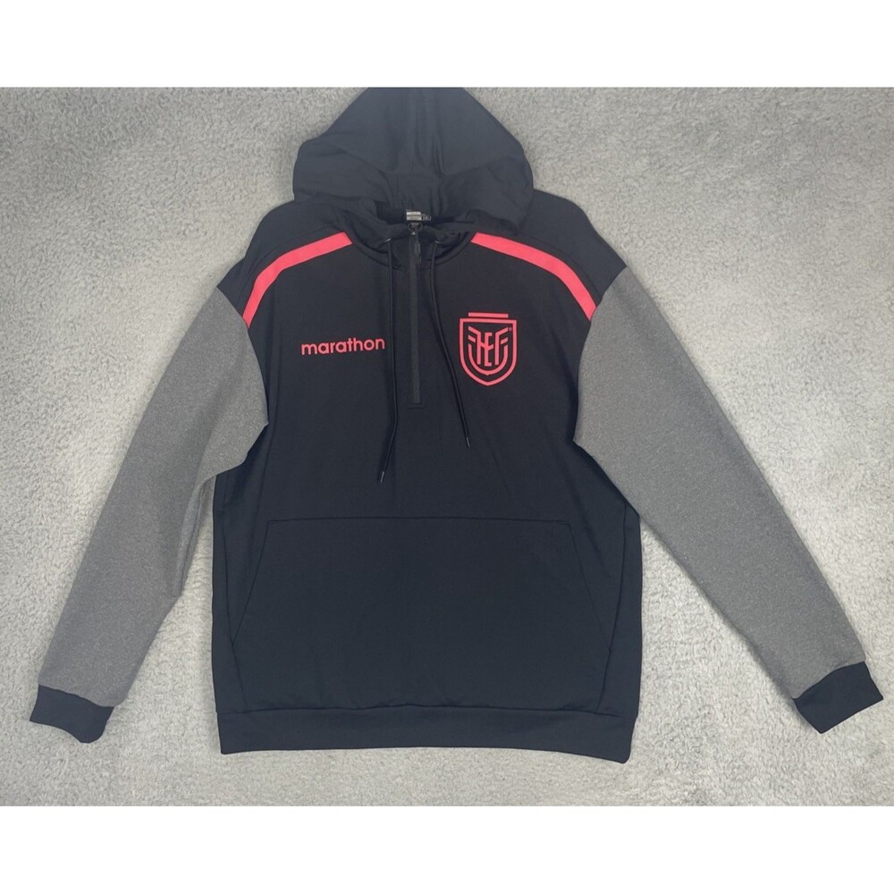 2022 Marathon Soccer Travel Hoodie Ecuador National Team Mens L XL Black NWOT